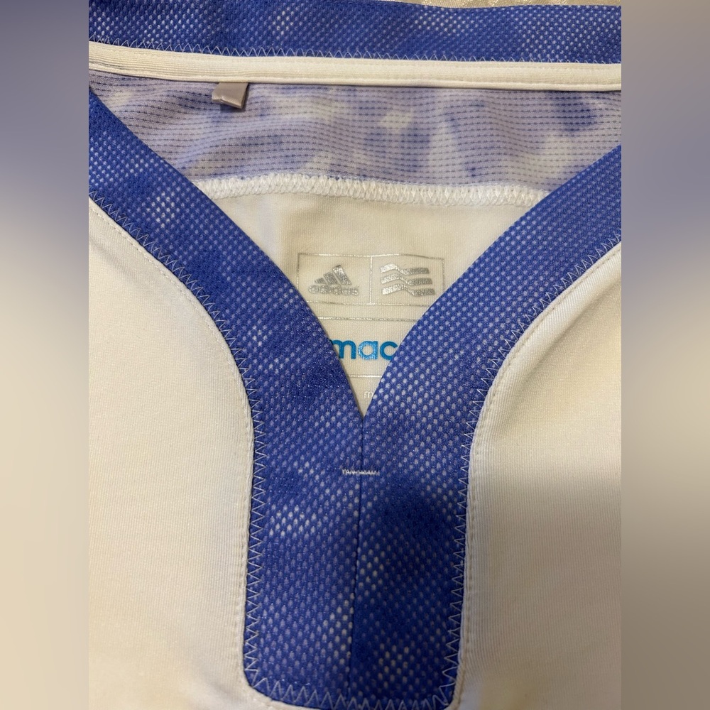 Adidas Cream and Blue Sports Top